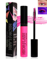 UV Glow Colored Mascara Volume and Length-1 Pcs Pink Waterproof Mascara for Eyelashes, Fast Dry Curling Non Clumping Mascara,Long Lasting Smudgeproof,for Christmas Party,Stage Use,Clubbing Makeup-04